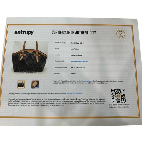 Preowned Authentic Louis Vuitton Monogram Tivoli GM - Picture 12 of 12